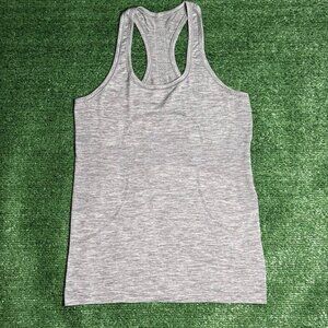 Lululemon Swiftly Breeze Relaxed Fit Tank Top Gray Running Yoga Shirt Size 8